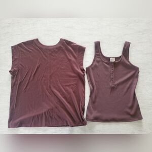 A New Day Women's Brown Tank Top Bundle Small